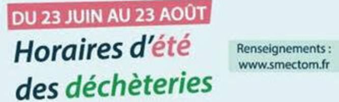 Horaires d'été à la déchèterie de VARILHES